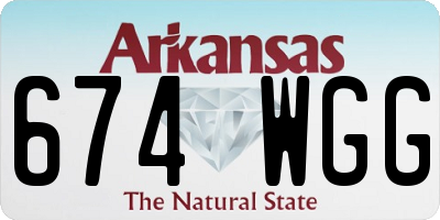 AR license plate 674WGG