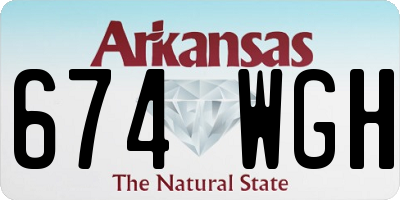 AR license plate 674WGH