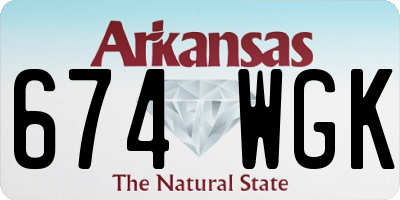 AR license plate 674WGK