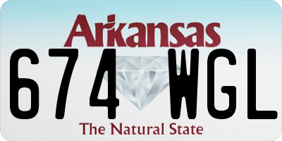 AR license plate 674WGL