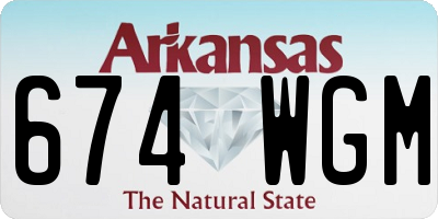 AR license plate 674WGM