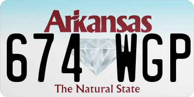 AR license plate 674WGP