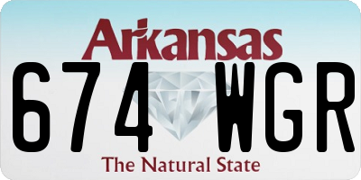 AR license plate 674WGR