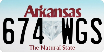 AR license plate 674WGS