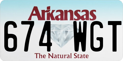 AR license plate 674WGT