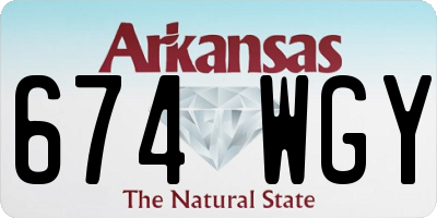 AR license plate 674WGY