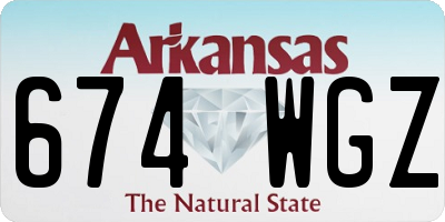 AR license plate 674WGZ