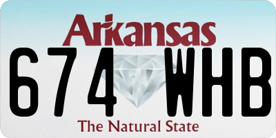 AR license plate 674WHB