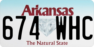 AR license plate 674WHC