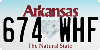 AR license plate 674WHF