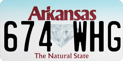 AR license plate 674WHG