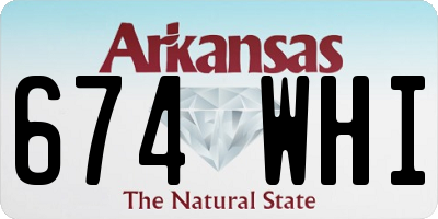 AR license plate 674WHI