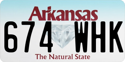 AR license plate 674WHK