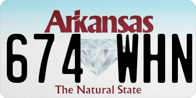 AR license plate 674WHN