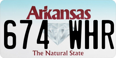 AR license plate 674WHR