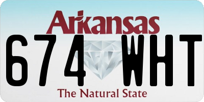 AR license plate 674WHT