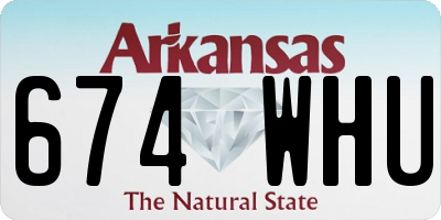 AR license plate 674WHU