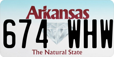 AR license plate 674WHW