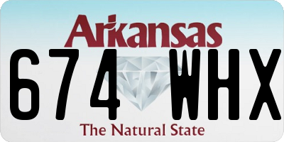 AR license plate 674WHX