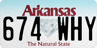 AR license plate 674WHY