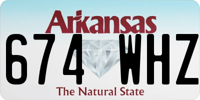 AR license plate 674WHZ
