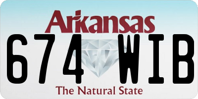 AR license plate 674WIB