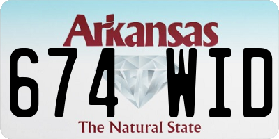 AR license plate 674WID