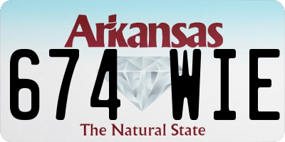 AR license plate 674WIE