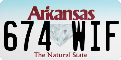 AR license plate 674WIF
