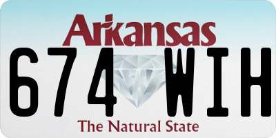 AR license plate 674WIH