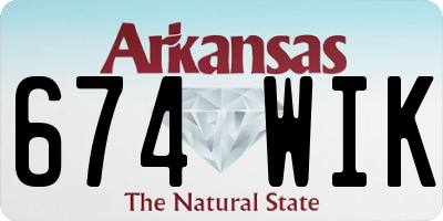 AR license plate 674WIK