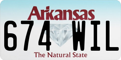 AR license plate 674WIL