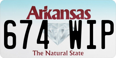 AR license plate 674WIP