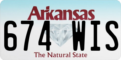 AR license plate 674WIS