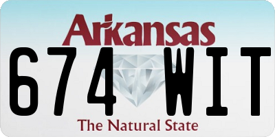 AR license plate 674WIT