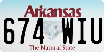 AR license plate 674WIU