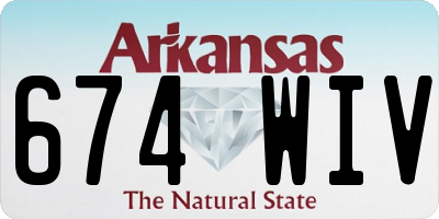 AR license plate 674WIV