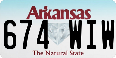 AR license plate 674WIW