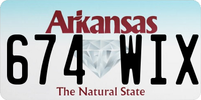 AR license plate 674WIX