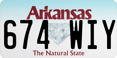 AR license plate 674WIY