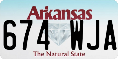 AR license plate 674WJA