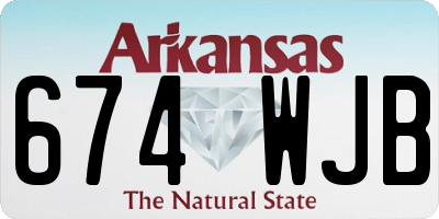 AR license plate 674WJB