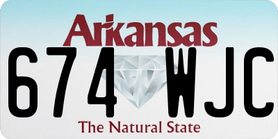 AR license plate 674WJC