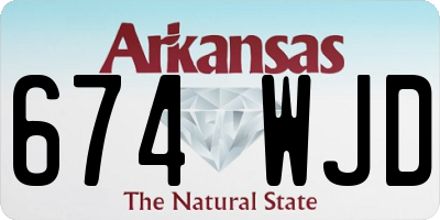 AR license plate 674WJD