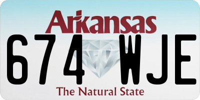 AR license plate 674WJE