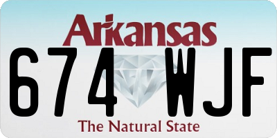 AR license plate 674WJF
