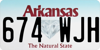 AR license plate 674WJH
