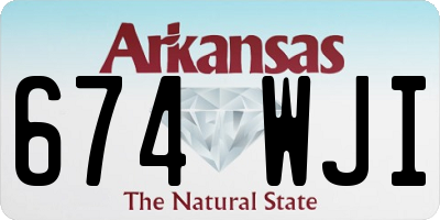 AR license plate 674WJI