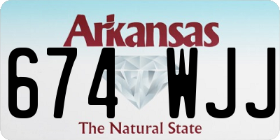 AR license plate 674WJJ