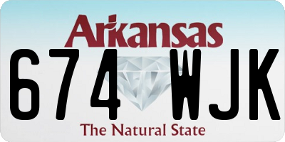 AR license plate 674WJK